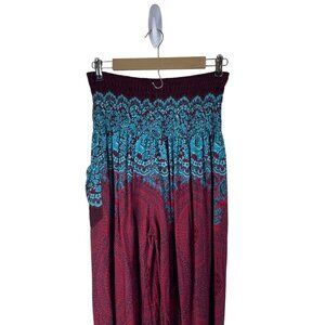 Harem Pants Multicolor Loose Pull On Casual